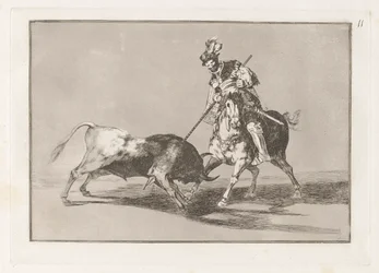 El Cid Campeador keihäämässä toista härkää (The Cid Campeador Spearing Another Bull), levy 11 La tauromaquiasta