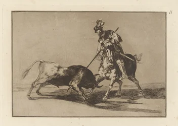El Cid Campeador keihäämässä toista härkää (The Cid Campeador Spearing Another Bull), levy 11 La tauromaquiasta