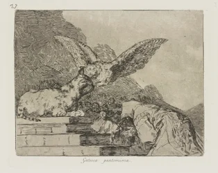 Gatesque pantomiimi. (Kissan pantomiimi.), pl. 73 sarjasta The Disasters of War