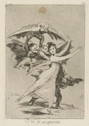 No te escapr?s. (Et pakene.), pl. 72 sarjasta Los caprichos