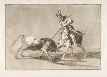 Tauromaquian levy 11: Cid campeador keihäs toista härkää., 1816.