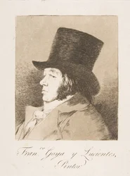 Levy 1 "Los Caprichosista": Goya Francon omakuva. Goya ja Lucientes, taidemaalari, 1799.