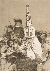 Kuvalevy 24 sarjasta "Los Caprichos": Mitään ei ollut tehtävissä, 1799
