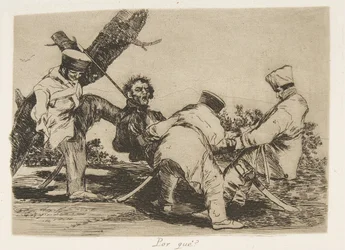 Levy 32 julkaisusta "The Disasters of War" Los Desastres de la Guerra: "Miksi...", 1810, julkaistu 1863.
