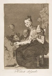 Lauta 44 Los Caprichosista: Ne pyörivät hienosti Hilan delgado., 1799.