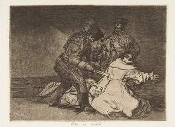 Levy 46 julkaisusta The Disasters of War Los Desastres de la Guerra: Tämä..., 1810, julkaistu 1863.