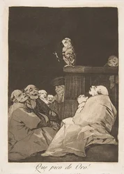 Lauta 53 Los Caprichosista: Mikä kultainen nokka! Que pico de Oro!, 1799.
