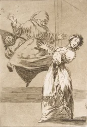 Levy 74 Los Caprichosista: Älä huuda, tyhmä, ei grites, tonta, 1799.