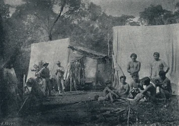 Guaranys vierailemassa leirillä, 1895