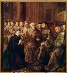 St Bonaventure astuu fransiskaanien ritarikuntaan (öljy kankaalle