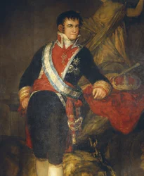 Kuningas Ferdinand VII:n muotokuva, yksityiskohta