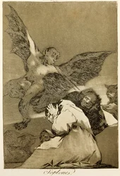 Snitches de Francisco de Goya (1746-1828), aiguafort i aiguatinta número 48 en sèrie Capricci (circaprichos)finès