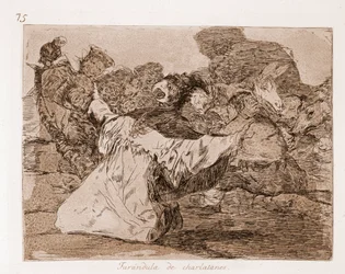 The Disasters of War : Charlatans Farandole (etsaus valmistelevasta piirroksesta