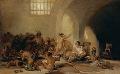 Hullujenhuone, noin 1794 (öljy paneelille)