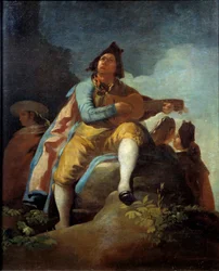 Francisco de Goyan (1746-1828) elegantti kitaramaalaus 1800-luvun Sun. 1,37x1,12 m Madrid, Prado-museo