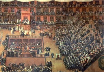 Auto de Fe Plaza Mayorissa, Madridissa, 30. kesäkuuta 1680 (yksityiskohta)