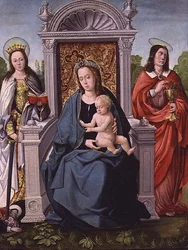 Madonna ja lapsi Pyhän Katariinan ja Pyhän Johannes evankelistan kanssa, n. 1530-1540 (paneeli)