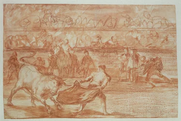 Härkätaistelu, 1815-16 (punainen liitu paperille)