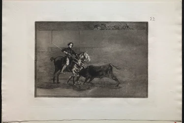 Härkätaistelut: Juhlitun Pajueleran miehekäs rohkeus kehässä Saragosassa, 1876.