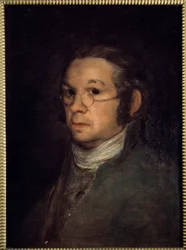Francisco de Goyan (1746-1828) omakuvamaalaus 1800-luvun aurinko. 0,54x0,39 m Bayonne, Musee Bonnat - Omakuva. Francisco de Goyan maalaus (1746-1828)