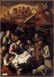 Paimenten palvonta Francisco de Zurbaranin (1598-1664) maalaus 1600-luvun su. 2,67 x 1,85 m. Grenoble. Kuvataidemuseo