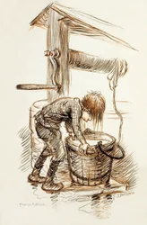 Kuvitus Jules Renardin teoksesta "Poil de Carotte" (1894)