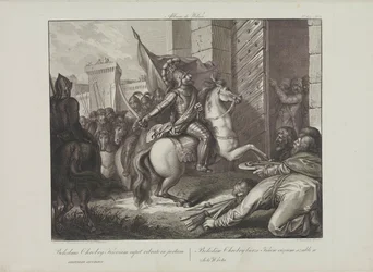 Smuglewicz, Franciszek (1745-1807) saapui Boleslaw Rohkeaksi Kiovaan. Litografia, 1700-luvun loppu. Yksityinen kokoelma