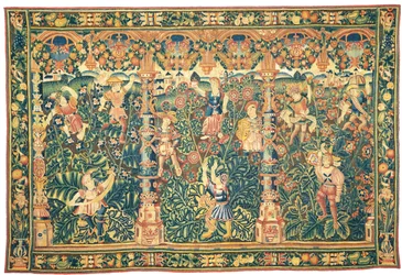 Eksoottinen vehreä kuvakudos, mahdollisesti Tournai, 1500-luvun ensimmäinen puolisko