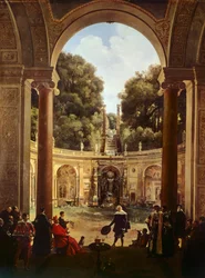 Kardinaali Pietro Aldobrandini vastaanottaa Domenichinon