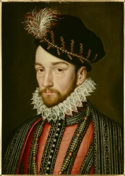 Kaarle IX:n (1550-1574) muotokuva. Francois Clouetin (1515-1572) maalaus