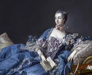 Markiisi de Pompadourin (1721-1764) muotokuva (Marquise de Pompadourin (tunnetaan nimellä Madame de Pompadour) Jeanne Antoinette Poissonin muotokuva