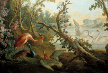 Joutsenia ja riikinkukkoja. (1703-1770), 1700-luku, Pariisi, Musée Carnavalet
