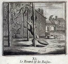 Kuvitus Jean de la Fontainen taruista (litho)