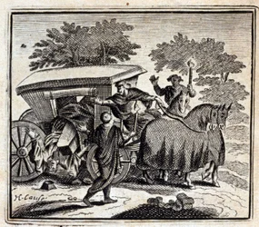 Parannus ja kuolema. Jean de La Fontainen (1621-95) sadut. Kuvitus: François Chauveau (1613-1676). Painos vuodelta 1728.