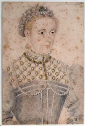 Nuoren Maria Stuartin (1542-1587), Ranskan ja Skotlannin kuningattaren, muotokuva. 1500-luku. Chantilly, Musée Condé