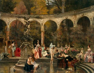 Hovinaisten kylpeminen 1700-luvulla, 1888