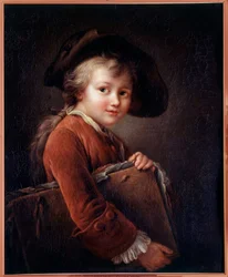 Nuori oppilas, maalaus François-Hubert Drouais