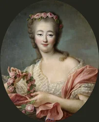 Jeanne Becu, kreivitär Du Barry (1743-1793) - Francois Hubert Drouais (1727-1775). öljy kankaalle
