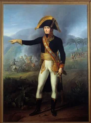 Muotokuva kenraali Charles Leclercin (1772-1802) jalassa. Francois Joseph Kinsonin (1771-1839) maalaus 1800-luvun Malmaison, musee du chateau