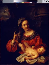 ""Neitsyt ja lapsi"" (Neitsyt ja lapsi) François Le Moynen (1688-1737) maalaus 1730 Eremitaaši-museo Pietari