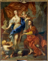 Pygmalion näkee eloon heränneen patsaansa. 1729. Mitat 2,12 x 1,68 m. Tours, Musée des Beaux-Arts