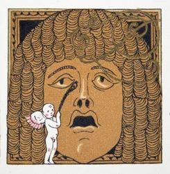 Cupid kutittaa nenää Personages de Comedien pubista. 1922 (pochoor print)