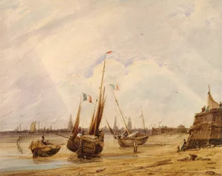Laskuvesi, Calais (akvarelli)