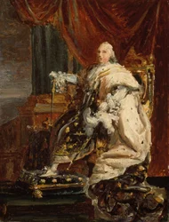 Kuningas Ludvig XVIII, noin 1816-18 (öljy kankaalle).