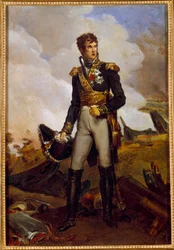 Muotokuva Jean Lannesin, Montebellon herttuan (1769-1809) Empire-maalauksen marechalin jalassa, Francois Gerard (1770-1837) 1800-luvun su. 0,3x0,22 m