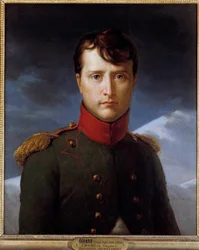 Napoleon Bonaparten (1769-1821) muotokuva fi pääkonsulimaalaus, Francois Gerard (1770-1837) 1803 su. 0,62x0,53 m Chantilly, museo Conde - Napoleon Bonaparten (1769-1821) muotokuva ensimmäisenä konsulina - Francois Gerardin (1770-1837) apinting, öljy