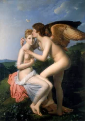Psykhe vastaanottaa Amorin ensimmäisen suudelman, 1798