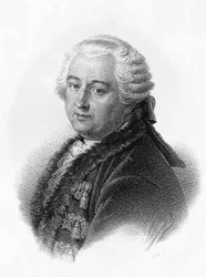 Claude-Adrien Helvetiuksen (1715-1771), ranskalaisen kirjailijan ja filosofin muotokuva, kaiverrus Francois-Seraphin Delpech (1778-1825)