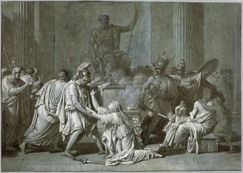 Cléombrote ja Léonidas, n. 1795 (kynä ja muste guassilla paperilla)