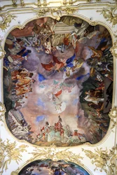 Schönbrunnin palatsin suuren gallerian kattofresko, Martial Allegory, Wien, Itävalta.
, 2024 (kuva)